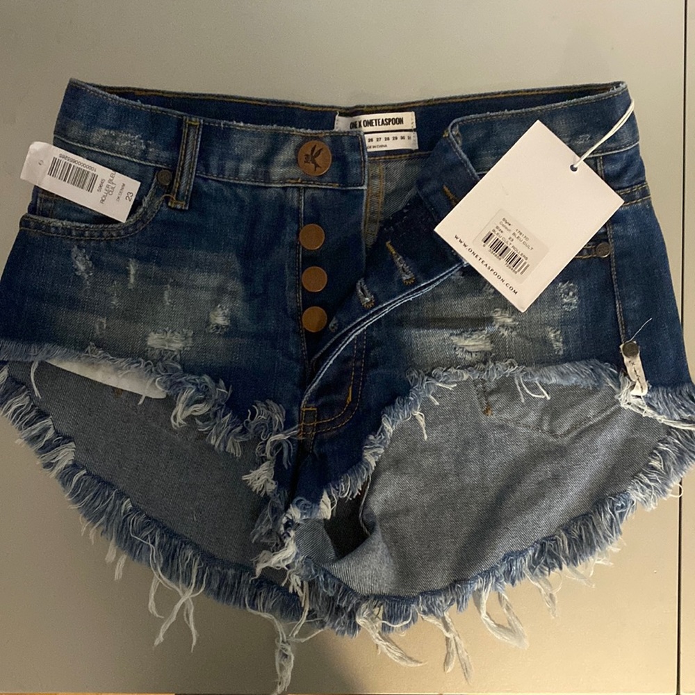 One Teaspoon Bleu Cult Rollers shorts in size 23 from Aritzia
